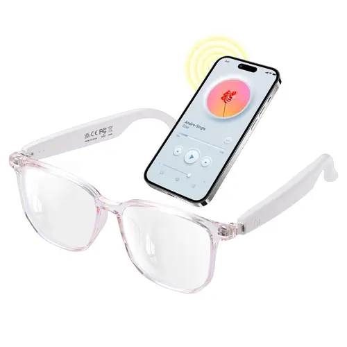 VUB Unisex Wearable Smart Glasses - Integrated Camera, Hands-Free Calling, Bluetooth, Smart Touch, Open-Back Audio, Remote Control, Ultra-Lightweight Comfortable Design, Casual Style, Tech-Inspired Eyeglass Frame, Suitable for Work Wear
