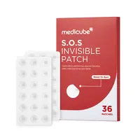 [medicube] S.O.S Invisible Patch | Ultra-Thin Hydrocolloid Patch | Spot Care with Salicylic Acid, Tea Tree Oil | Invisible Cover, Absorbs Gunk, Non-Comedogenic Tested | Korean Skincare, 36 Count
