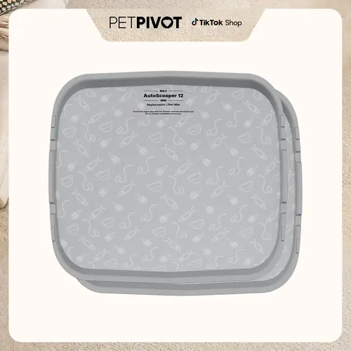 PetPivot AutoScooper 12 Lite Waterproof Replacement Pads, 2-Pack for Backups, Easy Replacement, Perfect Fit & Precise Mounting Alignment for Self-Cleaning Litter Boxes, Aids Cleaner Space, Less Effort & Mess Prevention, Litter Box, SohoChic