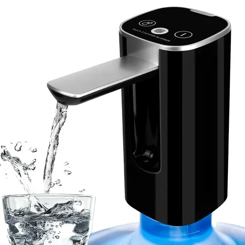 Electric 5-Gallon Water Bottle Pump, Compact Food-Grade ABS Plastic Water Dispenser with Digital Display, 3 Dispense Modes, Foldable Spout, Hands-Free Function for Home, Camping,sohochic