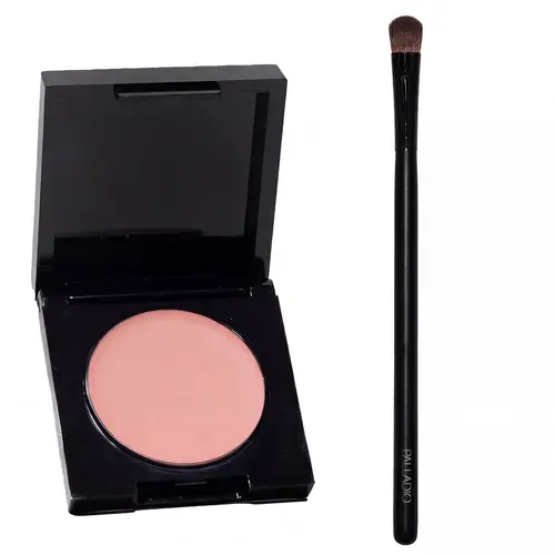 Palladio Under Eye Brightener & Shadow Brush Set Cosmetic - Gluten-Free Concealer, Brightening Makeup Product, Caffeine Peptides, Vitamin E, Lightweight Blendable Primer for Dull Tired Skin, Light to Medium Shade