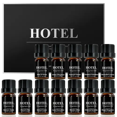 Hotel Diffuser Oil Set- Flavored Air And Long-lasting Scents Fragrance Oil, Suitable for Candles, Diffusers, Humidifiers, Aromatherapy Scented 12pcs