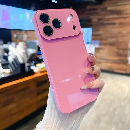 Comfortable Skin-Feeling Crystal Texture Solid Color Protective Smartphone Case - Handheld Cover for iPhone 17/16/15/14/13 Pro Max, Ideal Women Gift Mobile Device Accessories