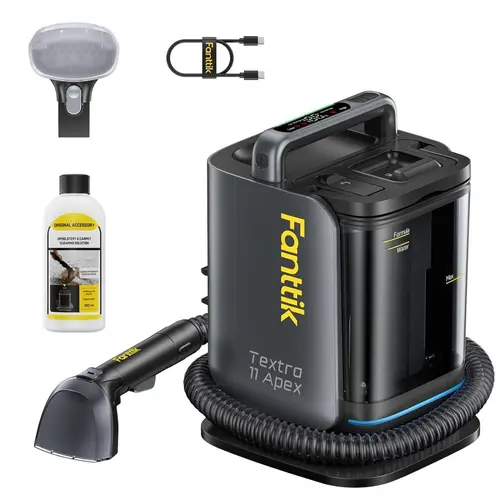 Fanttik Textra 11 APEX Cordless Portable Carpet Cleaner, 150W Brushless Motor, Intuitive LED Display, 2 Modes, Lightweight Home Cleaning Machine, Floor Cleaning Tool, Long Runtime Spot Cleaner for Car Interior & Upholstery,toolupgrade