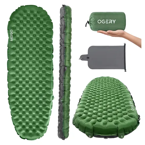 OGERY Sleeping Pad for Camping, R-Value 9.0 Insulated 4 Season Sleeping Mat, 4.7" Thick Ultralight Inflatable Camping Air Mattress with Pump Bag, Compact for Cold Weather summerwins