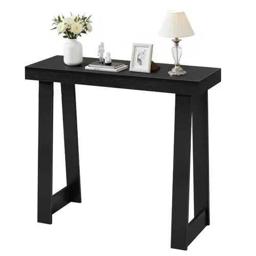 【SummerFinds】VEVOR 36 in Console Table, Modern Desk Behind the Couch, Wooden Rectangle Entrance Desk, Narrow Long Sofa Table Accent Stand, Ideal for Hallway, Bedroom, Living Room, Foyer, Easy Assembly, Black