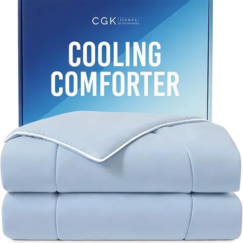 CGK | CoolCloud Comforter - Cooling Comforter for Hot Sleepers - Summer Comforter with Dual-Sided Cool Tech - Soft, Breathable Cold Blanket for Sleeping