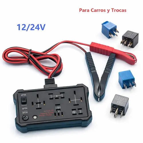 summerwins Pro 7-in-1 Automotive 12V-24V Universal Pin Relay Voltage Tester - Battery & DC Circuit Diagnostic Repair Tool for Cars Trucks, Automotive Hardware Tool, Automotive Battery Relay Tester