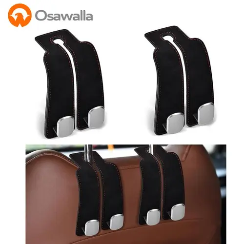 Car Seat Back Storage Hook, Car Purse Hook, Car Seat Hooks for Headrest, Car Hooks for Purses and Bags Cute (Black-2 Pack) fathersdaygift