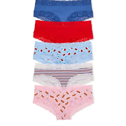 PINK Women's Lace Cheekster Underwear, Panties for Women, Multi Pack (XS-XXL)