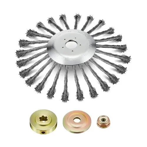 String Trimmer Replacement Head,Steel Wire Weed Brush Cutter Trimmer Head Electric Weed Blades Head Wired Trimmer Head Replacement Weed Wackers Attachment for Electric Cordless String Trimmers,1in/25mm Hole Diameter