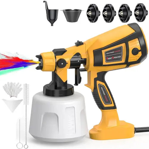 1000W High-Power Easy-to-Clean Handheld Electric Paint Sprayer with 1400ml Large Container, Brass Nozzles Resist Daily Wear, Paint Sprayer Accessories for Garden Furniture & Fence Spraying, Handheld Paint Sprayers,sohochic