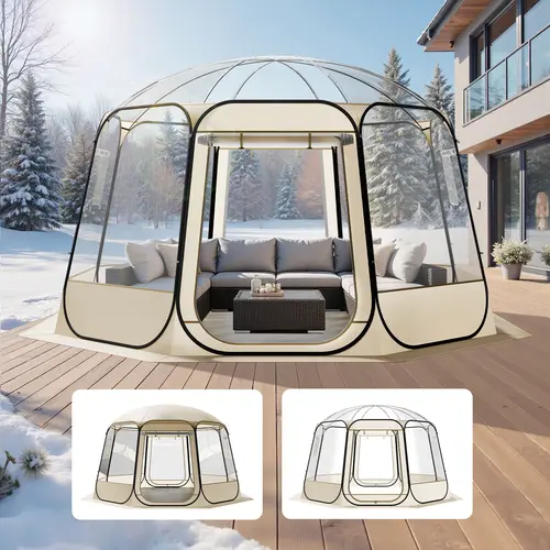 VEVOR Pop up Bubble Tent, 12 x 11.1 ft Waterproof & UV-Resistant, Clear Camping Tent Shelter, Outdoor Garden Dome Igloo Tents with Windows, 540° Panoramic View, for 10-12 Persons Patio Backyard,father'sdaygifts,campingessentials,campinggea#BacktoSchool