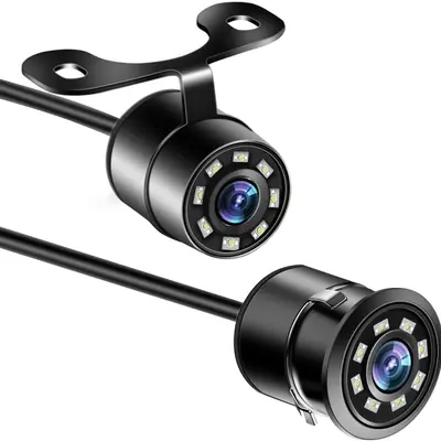Backup Camera for Car, HD 8 LED Lights Infrared Night Vision, IP69K Waterproof Back Up Camera 140 Wide View Angle Rear View Camera Universal for Car Truck SUV