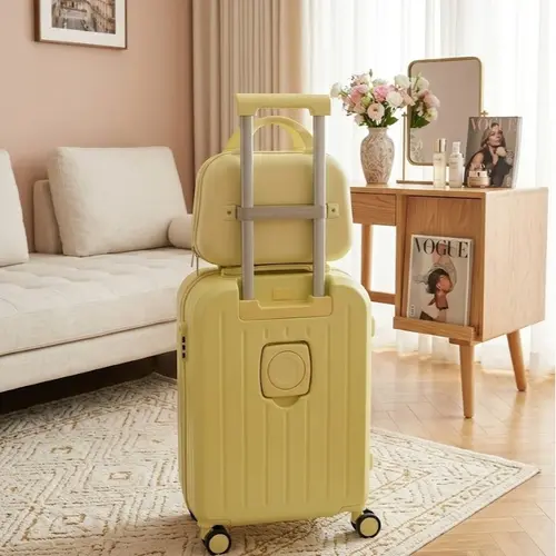 20-inch 2 Piece ABS+PC Hardshell Luggage Set in Classic Design,Can be taken on boardA,Elegant and Durable Suitcases,Lightweight Luggage with one handbag set, Cabin Size Blue, Luggagesets Back to school summerwins