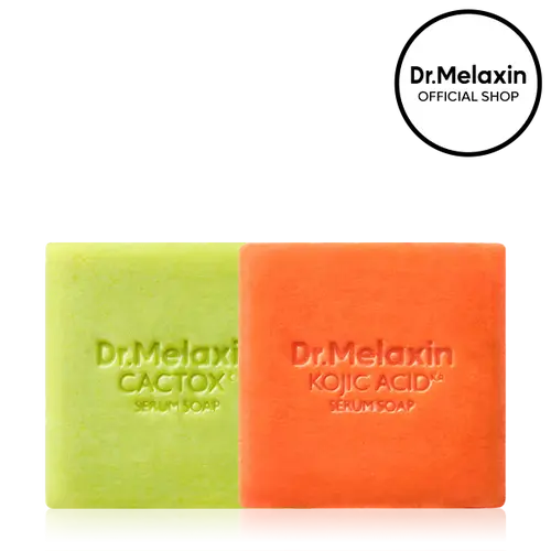 [Dr.Melaxin Official] Kojic Acid & Cactox Serum Soap Cleansing Duo with Tone Care & Hydration Boost