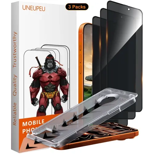 UNEUPEU [3PCS] Customized Tempered Glass Privacy Screen Protectors for Samsung, iPhone, iPhone 14 Pro Smartphones - Shockproof, HD+Clearness Mobile Phone Accessory #SummerVibes