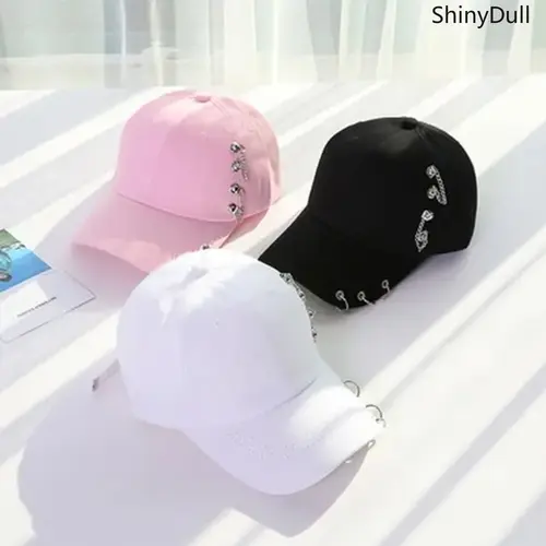 Unisex Solid Color Acrylic Classic Hip-Hop Baseball Cap - Rivets, Side Rings, Snapback, Adjustable 55-64cm, All-Season, Outdoor Casual Hat for Men/Women, Accessories for Women, Male, Hip-Hop Flair for Daily Outfits