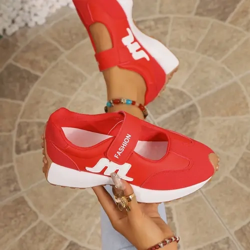 Women's Fashion Low-Top Sports Shoes, Sporty Low Top Trainer, Comfortable Flat Casual Sneakers, Round Toe Design for Daily Wear, Stylish and Durable