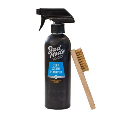 DadMode 7-Enzyme Heavy-Duty Stain Treater Spray with Brush - 16oz Refillable Fabric Cleaner Refill Bottle, Nuclease (DNAse) Spot Stain Cleaner for Extreme Clothing Messes & Odors
