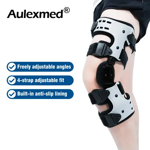 AULEXMED Hinged Knee Brace [DealsForYouDays], Adjustable Knee Support with Breathable Design for Sports, Fitness & Daily Activities