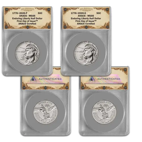 2026 Enduring Liberty Half Dollar MS66 P&D Mint Set FDOI
