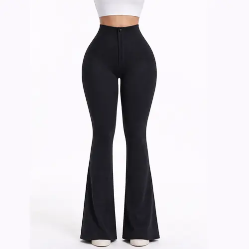 ChicCurve Women's High Waisted Wide Leg Shapewear Trousers Tummy Control Butt Lifter Body Shaper Pants Soft & Comfortable Sculpting Slacks SpringStatements