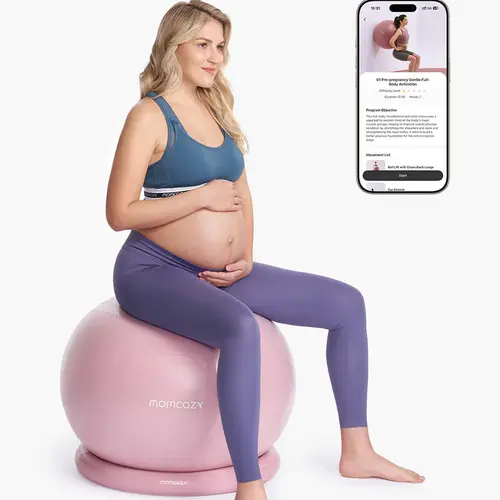 Momcozy Pregnancy yoga ball Maternity exercise ball BirthEase Maternity Ball Set – Support Through Pregnancy & Beyond. Designed specifically for the modern mom-to-be, the Set offers thoughtful support throughout pregnancy, labor .