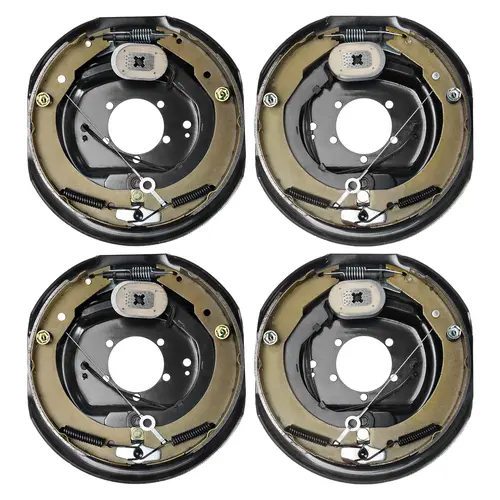 【toolupgrade】VEVOR Self-Adjusting Electric Trailer Brake Kit - 12x2 in, 2 Pairs (2 Right+2 Left Set), 5-Hole Mounting Backing Plates, Fits 7000 lbs Axle & Dexter/Alko, DIY-Friendly Braking System Replacement Part