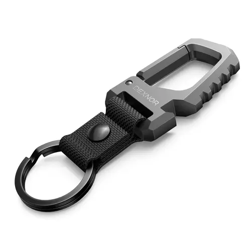 Dexnor Heavy Duty Key Chain Bottle Opener, Carabiner Key Ring Clip Aerospace-grade Stainless Steel Car Key Fob Holder Organizer EDC Keychain Keyring Accessories for Men and Women