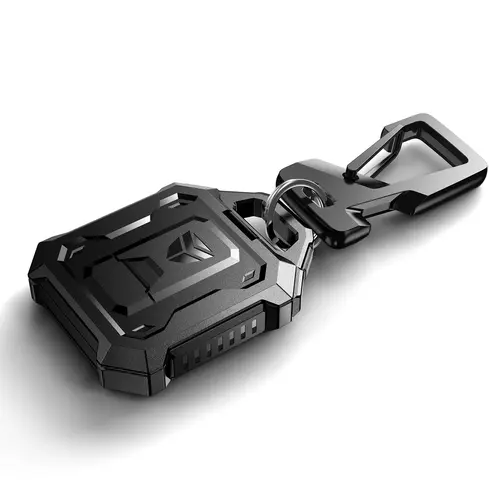 Dexnor Full-body Shockproof Case for AirTag,Anti-lost Protective Cover Airtag Holder Keychain with Key Ring & Carabiner