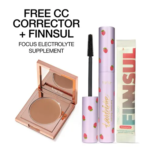 tarte x FINNSUL flutter & focus set + CC undereye - FREE tartelette tubing black mascara & FINNSUL electrolyte supplement