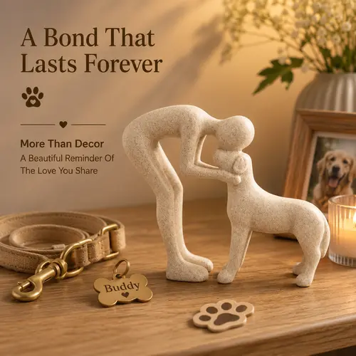 Modern Abstract Resin Dog Collectible Figurine - Dog Parent Memory Gift, Pet Memorial Statue, Home Office Desktop Sculpture, Bedroom Decor Accent, Animals Statues & Bobbleheads,sohochic