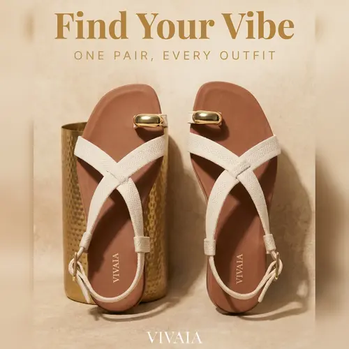 VIVAIA DEMI & DERORICE Women's Enhanced Arch Support Miami Square-Toe Casual Sandals - Adjustable Buckle Straps, Chic Sandals & Flip Flops, Travel Shoes for Vacations, Beach, Casual Women's Sandals,sohochic