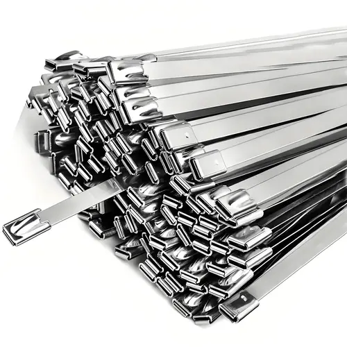 304 Stainless Steel Cable Ties 100-Pack - 11.8 in Heavy-Duty Self-Locking, 200 Lbs Strength, UV-Resistant Durable Easy-to-Use Bundling Cables 100pack for Projects, Machinery Use,toolupgrade