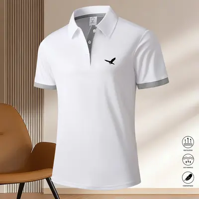 Men’s Polo Shirt - Solid Color Summer Top, Versatile Short-Sleeve T-Shirt for Casual and Business Wear, Perfect for Summer Outfits,summervibes