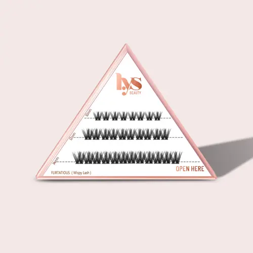 LYS Beauty Uplifted Pre-Glued Lash Clusters, Cosmetic Volumized False Eyelashes, DIY Volume Eyelashes for Eyelash Extensions Use