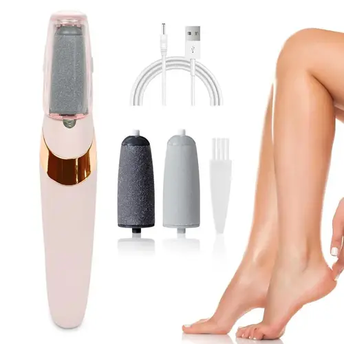 Rechargeable Electric Foot File Callus Remover - Pedicure Rechargeable Kit with Replacement Head, Single Item Foot Grinding Tool for Home Use,sohochic