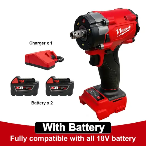 NiuWork Professional 1/2" Brushless Impact Wrench, 350Nm Output, Compatible with M18 Battery System, Durable & Efficient Tool Cordless Drill Driver Cordless Drill Set, power tools,specialty mechanic tools toolupgrade