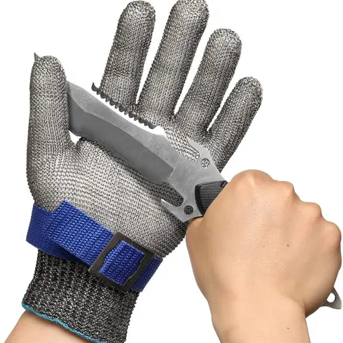 Single Cut Resistant Glove – Stainless Steel Mesh, Food Grade Safety Glove for Kitchen, Butcher Meat Cutting, Oyster Shucking, Mandoline Slicing, and Fishing,sohochic