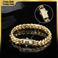 Holylegend 14K Real Gold-Plated Royal Monaco Cuban Bracelet, Italian Jewelry for Men & Women, Mother’s Day Gift for Fashion Lovers, Perfect for Every Occasion!Father's Day Gift