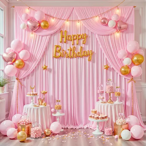 2 Panels Backdrop Curtains 5 x 7ft or 5 x 10ft Wrinkle Free Polyester Drapes for Wedding, Graduation, Birthday Party, Photography Background, Baby Shower, Gender Reveal, Summerwins halloween decor 2026 halloween decor