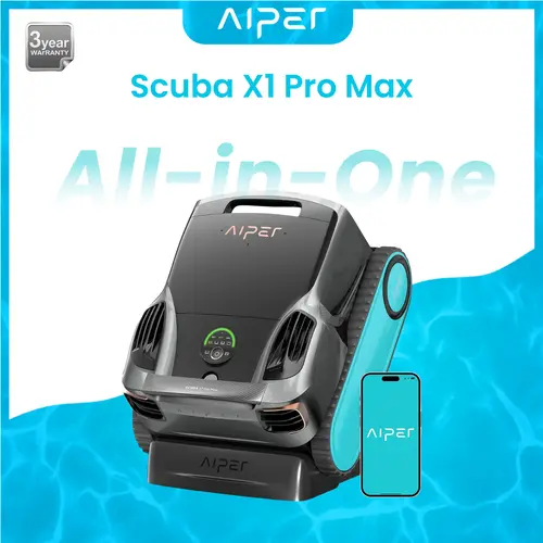 Aiper Scuba X1 Pro Max All-in-One Pool Cleaning Robot & Skimmer with 8,502 GPH Suction, Pool Vacuum，Ultra-fine Filtration, Smart Surface Parking, for All Inground Pools, Swimming Pool Cleaner, Pool Cleaning Vacuums,sohochic