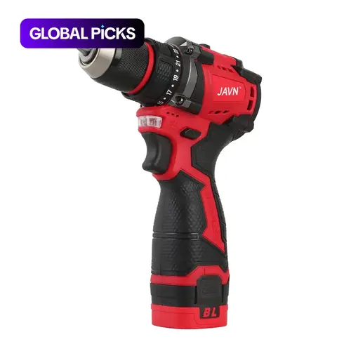 JAVN 16V Brushless Power Cordless High-Torque Mini Drill, Power Tool, Self-Locking Chuck, Electric Screwdriver, 23+1 Torque Settings, 2-Speed, 50N.m/37Ft.lbs, Lightweight Cordless Rechargeable Drill, Great Gift for Men #GLOBAL PICKS