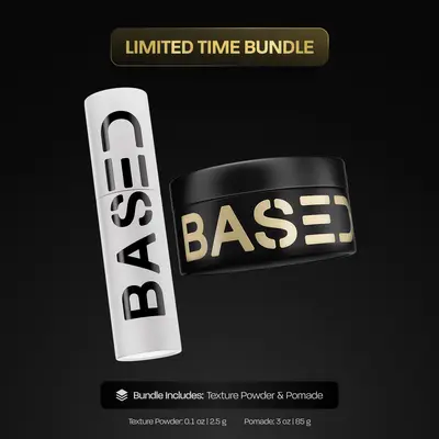BASED Texture & Style Duo | Texture Powder + Pomade | Volume, Texture & Hold | Science-Backed, High Performance