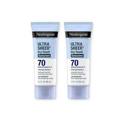 Neutrogena Ultra Sheer SPF 70 Duo | Lightweight, Fast-absorbing Broad Spectrum SPF 70 Sunscreen Lotion