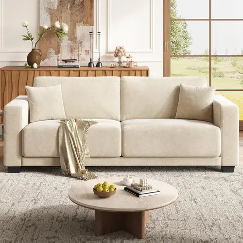 COPIAE 86-Inch Oversize 2-Seater Chenille Modern Minimalist Sofa, Extra Deep Seats, Comfy Armrests & Backrests, Easy Installation, Living Room Furniture, Couch,sohochic