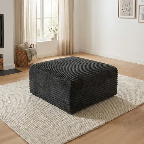 Boneless Ottoman for Sofa Plush Corduroy Cloud Velvet  Couch, Ottoman Foot Rest, End of Bed Bench,for Living Room, Bedroom, Entryway Ottoman Pouf Multipurpose Furniture