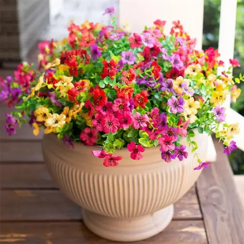 Fall Artificial Flower Halloween (6/12/24/48-Piece/set), UV Resistant Colorful Fake Flower, Decorative Bouquet for Home Garden Party Wedding Decor, Artificial Flowers Bouquet summerwin