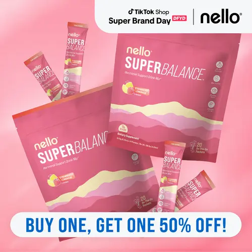 Superbalance 2-Pack: Hormonal Support Drink Mix, 20 Travel Packets, SRI-81 Shatavari, Myo-Inositol, Rhodiola Rosea, Vitamin C, Magnesium, Theobromine, Vitamin B6/C
